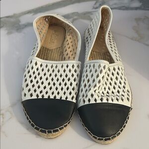 Loeffler Randall Cream and Black Espadrilles